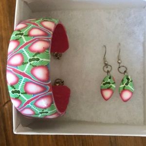 Cuff and earrings